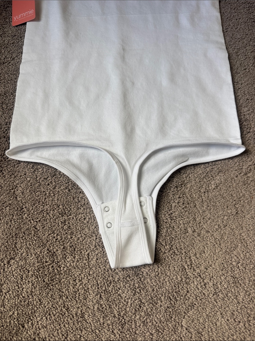 Yummie Heather Thomson Ivy Seamless Bodysuit SIZE M/L White Thong Shapewear NWT - Picture 7 of 7